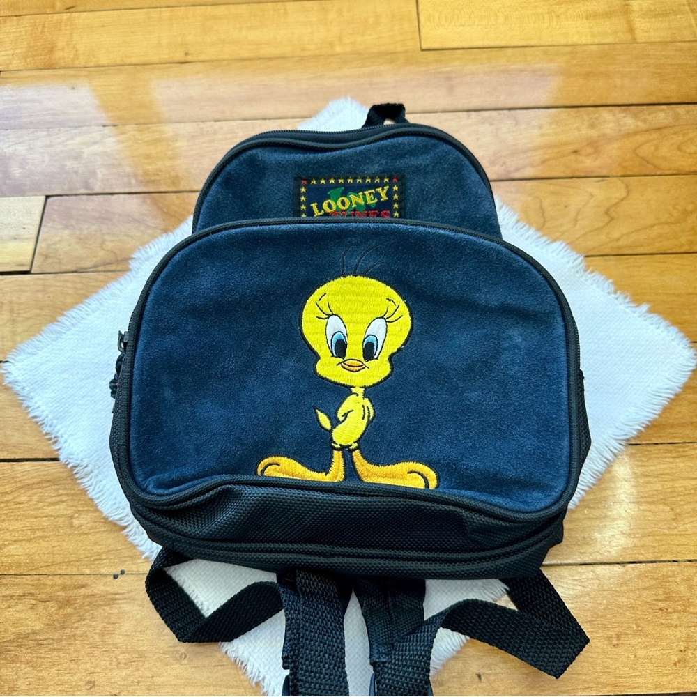 Vintage 1997 Tweety Bird Mini Backpack KeepSack Karacter Bags Looney Tunes